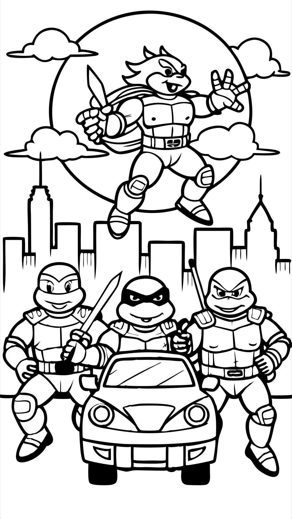 coloriages gratuits de tortues ninja